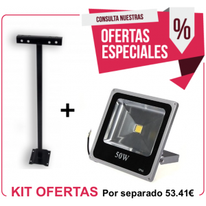 Kit Foco Exterior 50W + Soporte 750 mm 